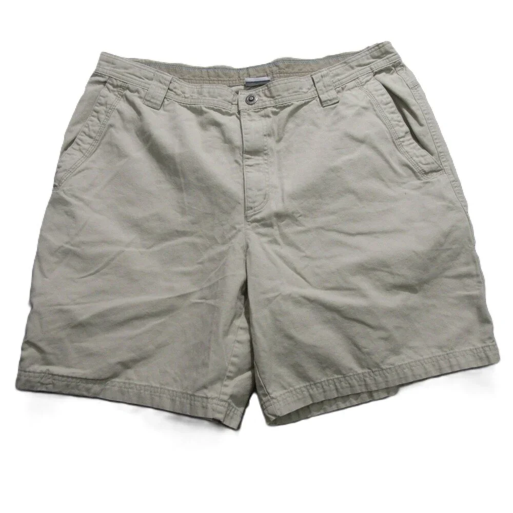 Columbia Mens Cargo Shorts 40 x‎ 9 Khaki Stretch Cotton Pocket Pockets Usa